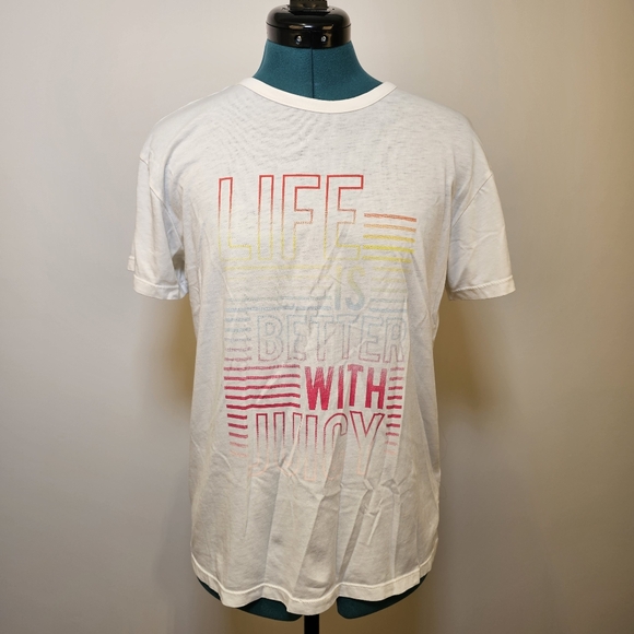 Juicy Couture white knit low back graphic t-shirt size XS US - Picture 3 of 6